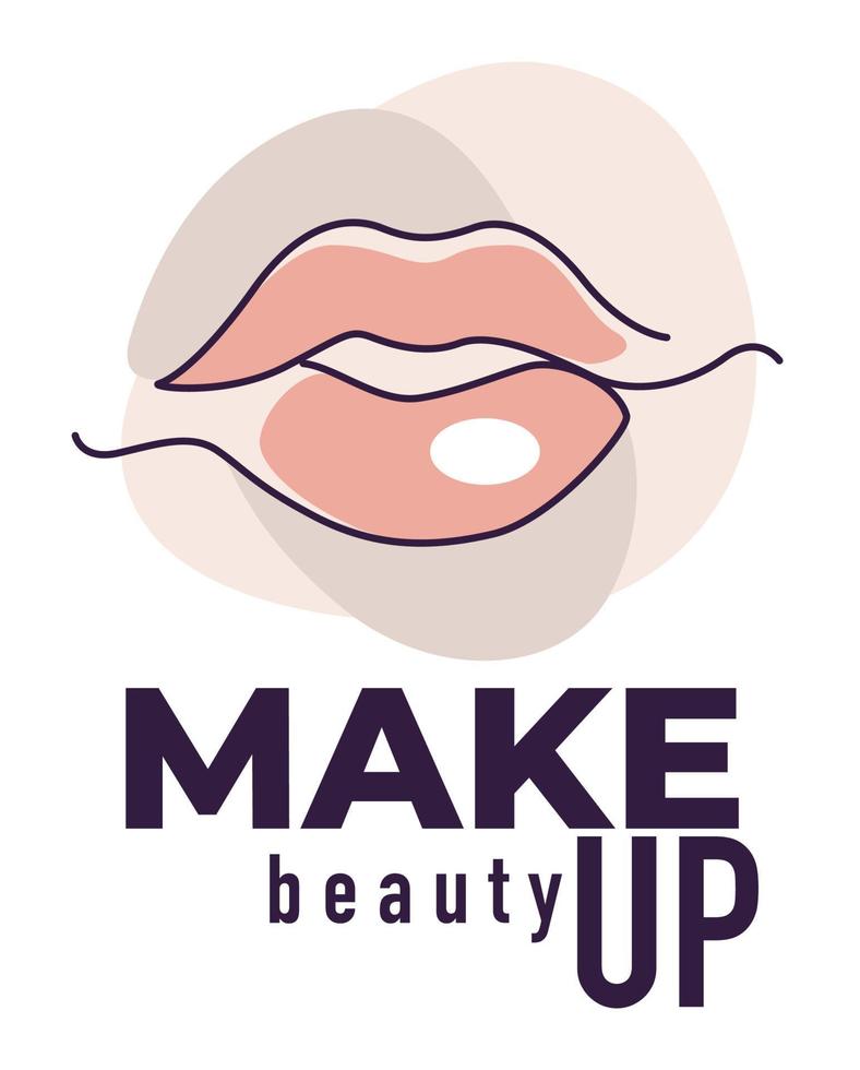 Make up beauty salon, cosmetics for women vector