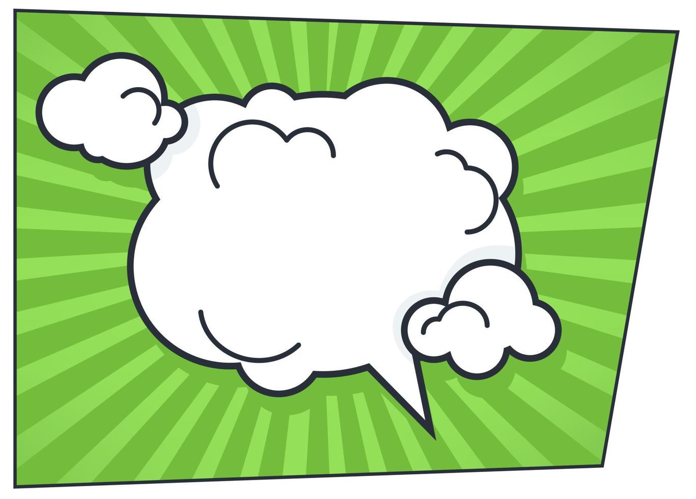 Thought bubble in comic book style, dialog box vector