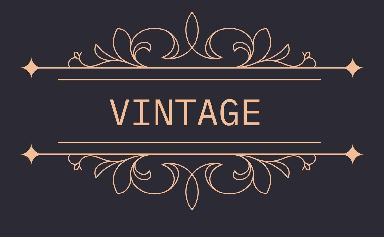 banner vintage con adornos florales y vector de flechas