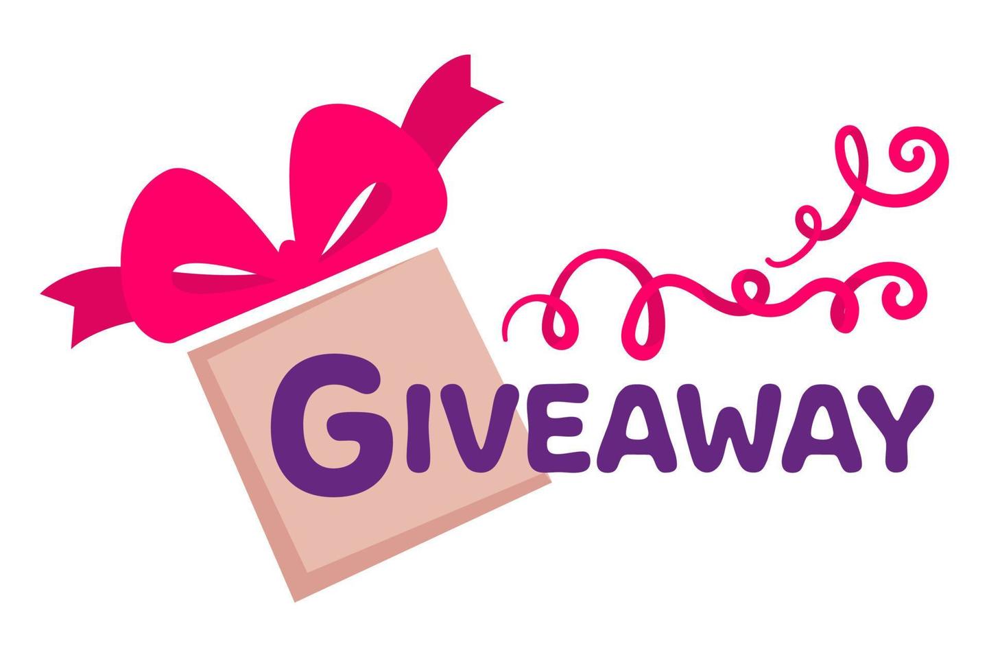 Giveaway presents for followers and subscribers for activity vector