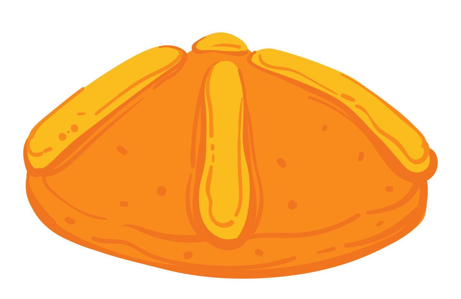 Pumpkin pie baked sweet dish for holidays vector