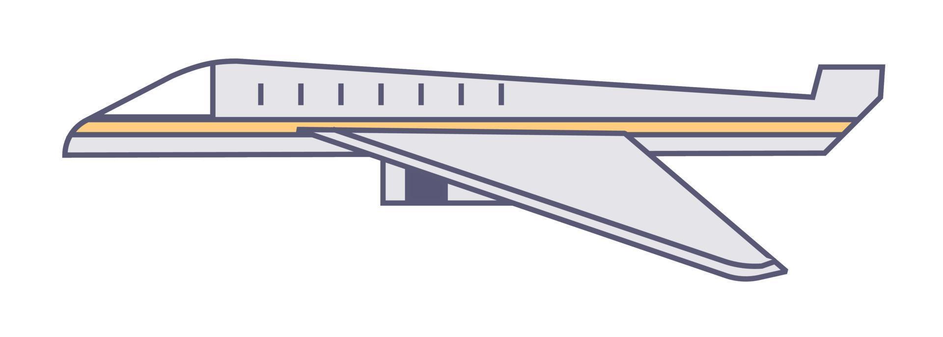 avión que viaja o entrega carga, vector de servicios logísticos