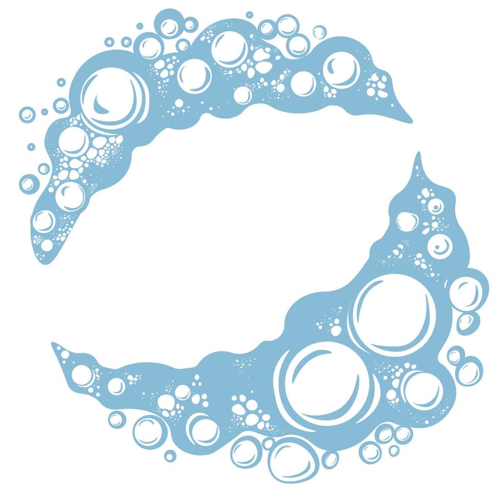 Soapy and bubbly water with copy space for text vector