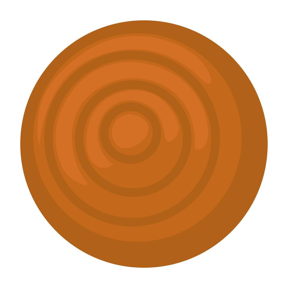Empty ceramics plate made of clay, pot for serving vector