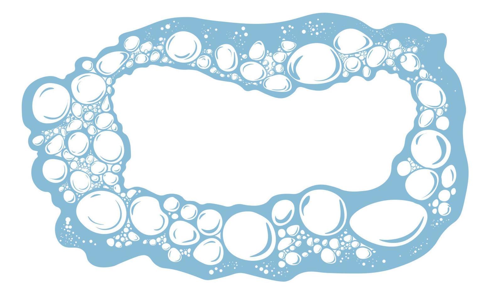 Bubbles and foam, banner with copy space vector