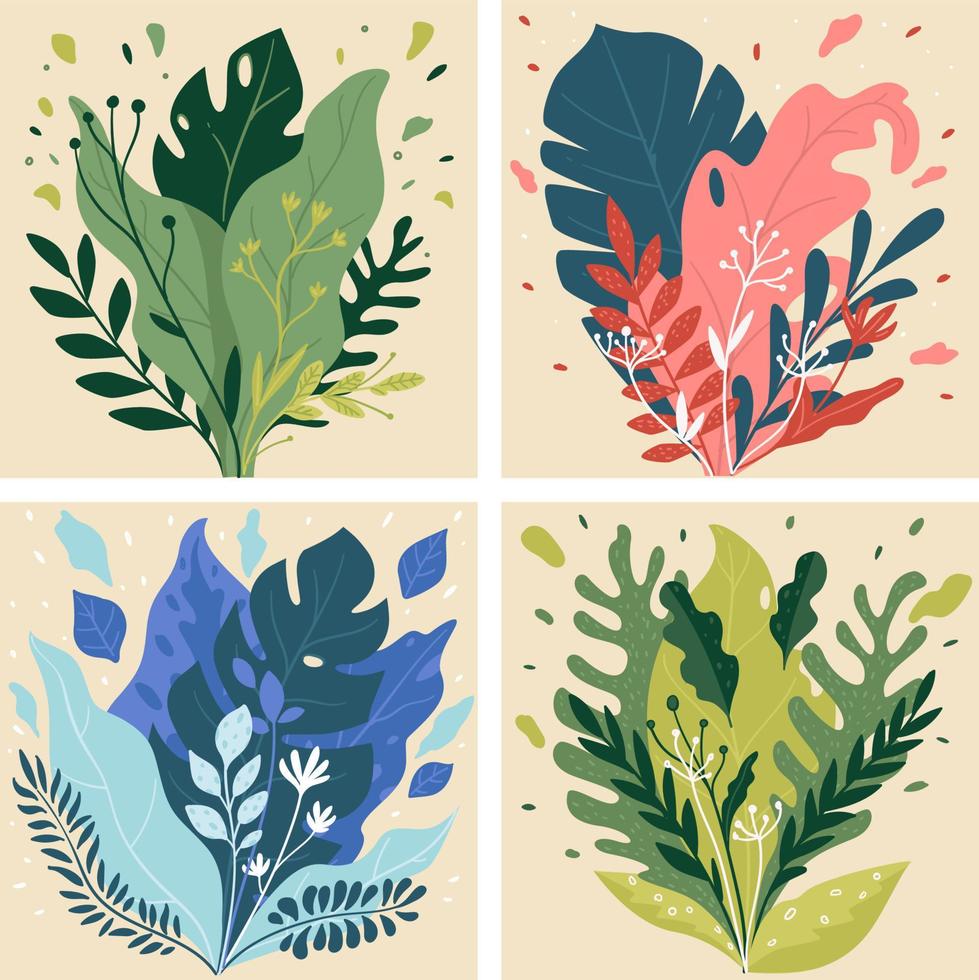 Shrubs or bushes with lush foliage and blooming vector