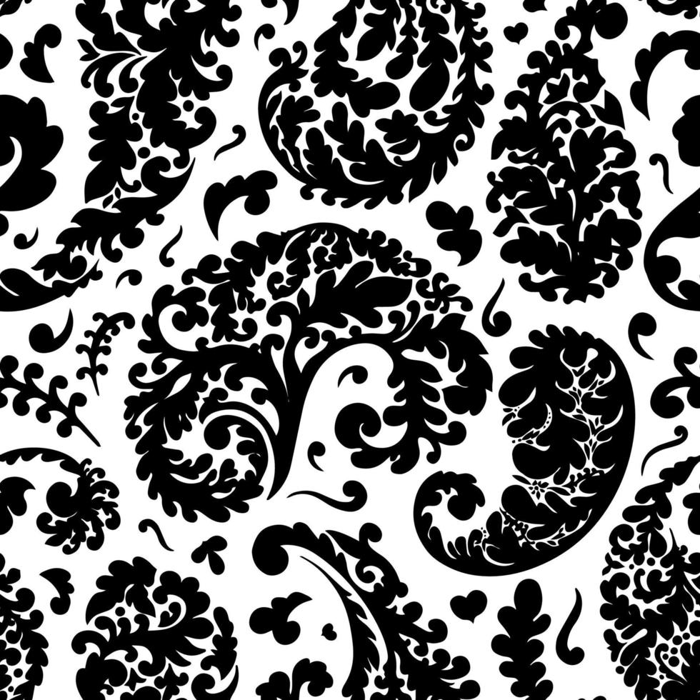 Foliage decorative leaves and flora seamless pattern vector