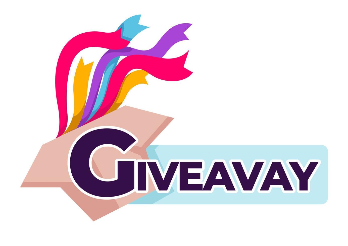 Giveaway giving presents for activities and likes in social media vector