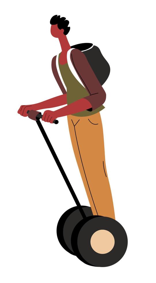 Gyroscooter modern mobile transport in city, eco friendly vehicles vector