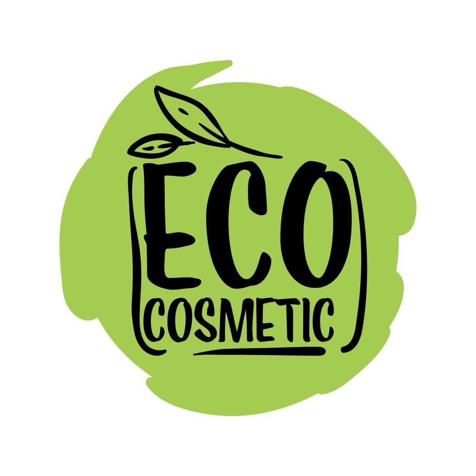 Eco cosmetic, organic production for skin and body vector