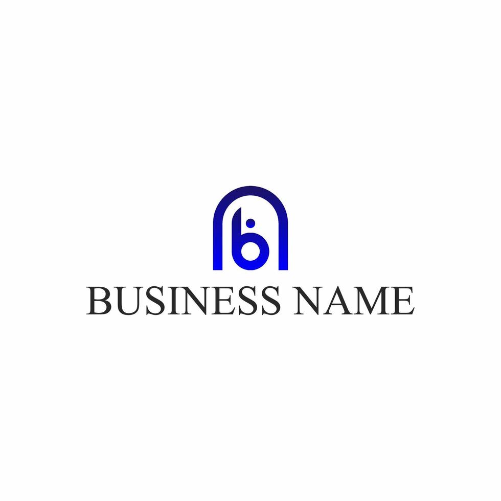 Letters A and B gradient initial logo vector