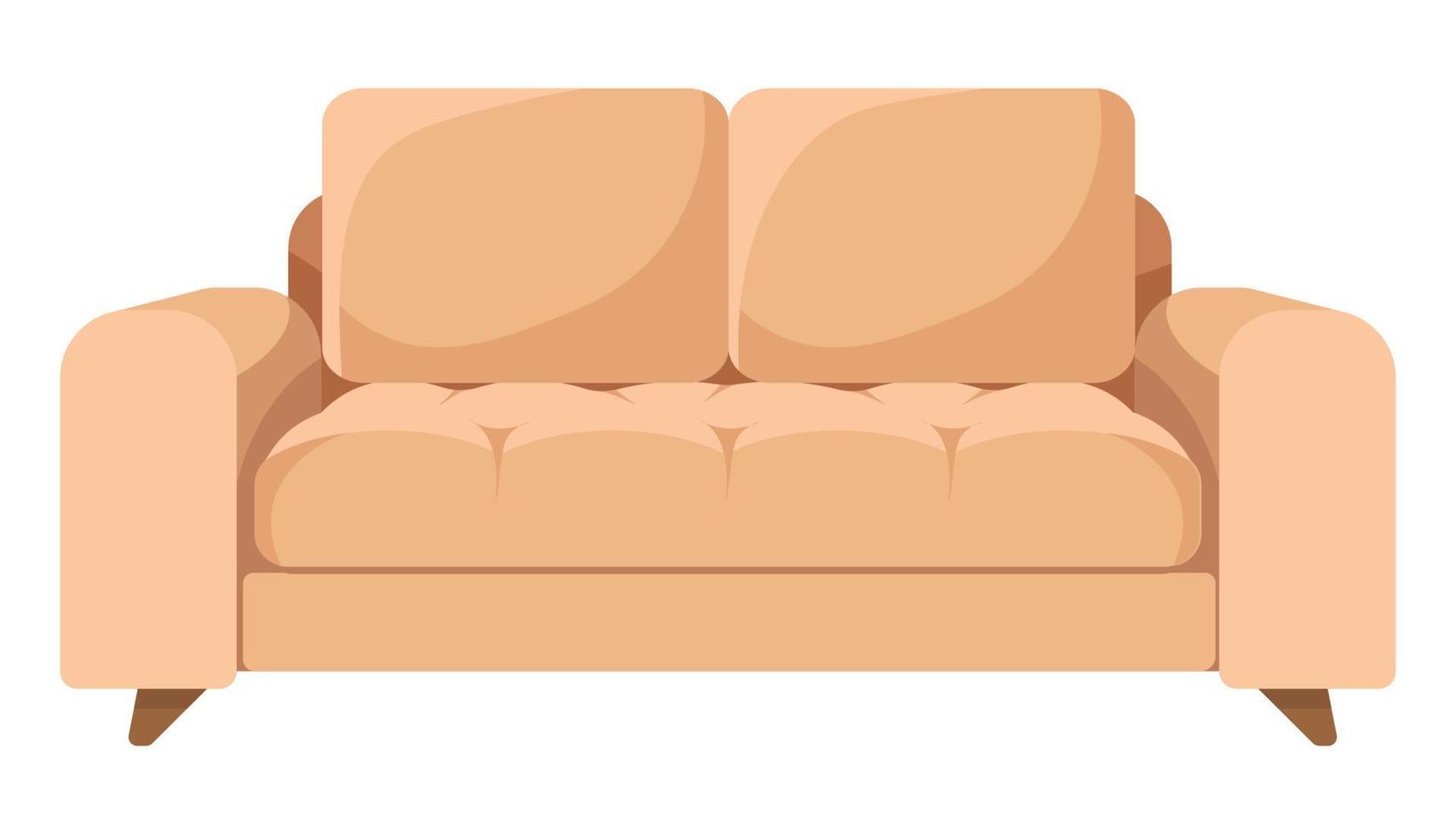 Modern sofa for home or office interior decoration vector