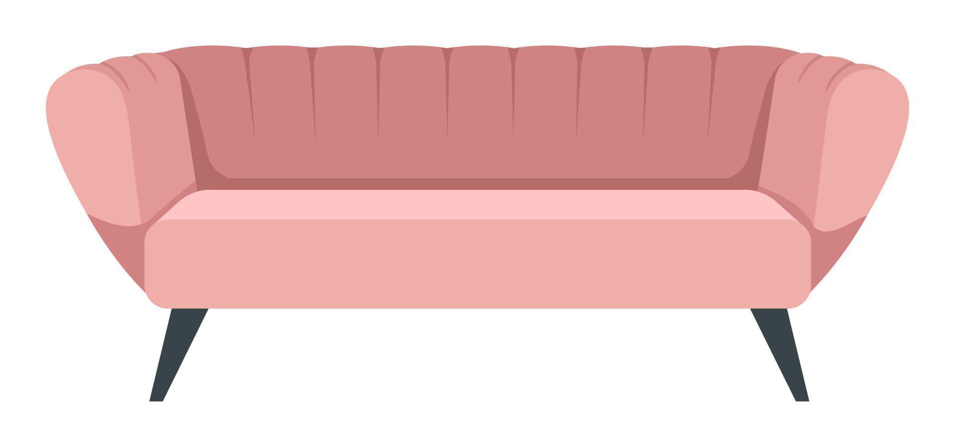 sofá para el diseño interior del hogar o la oficina, sofá moderno vector
