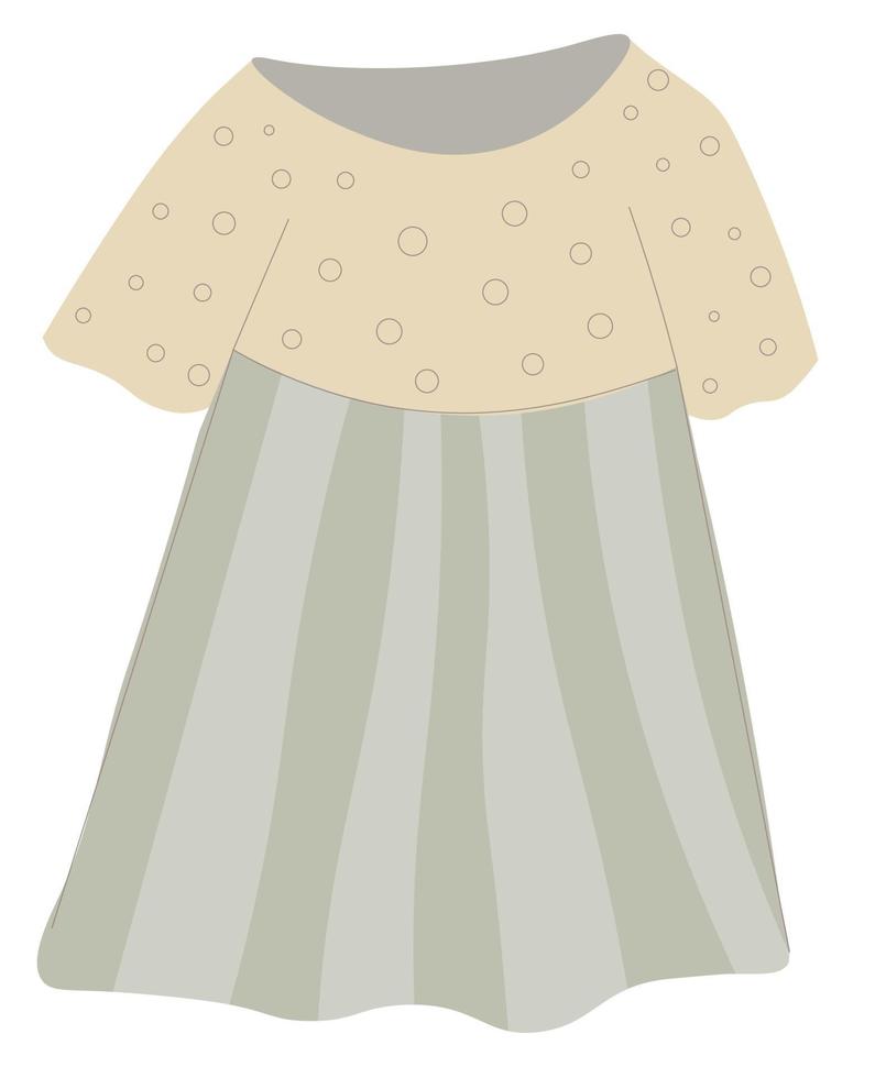 Pajama clothes for home or sleeping, night gown vector