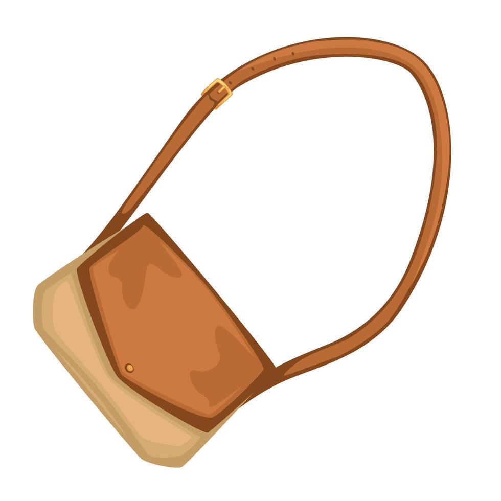 bolso pequeño de moda para mujer, vector de bolso de cuero