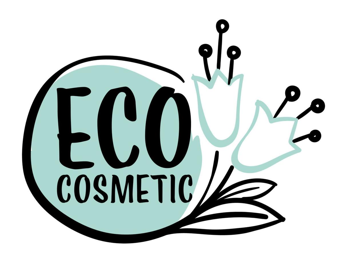 Eco cosmetic, natural production for body or skin care vector