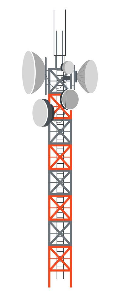 vector de torre de radiodifusión, central eléctrica o receptor de señal