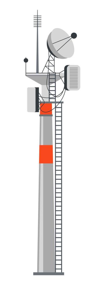 central eléctrica o torre para recibir y transmitir señales vector