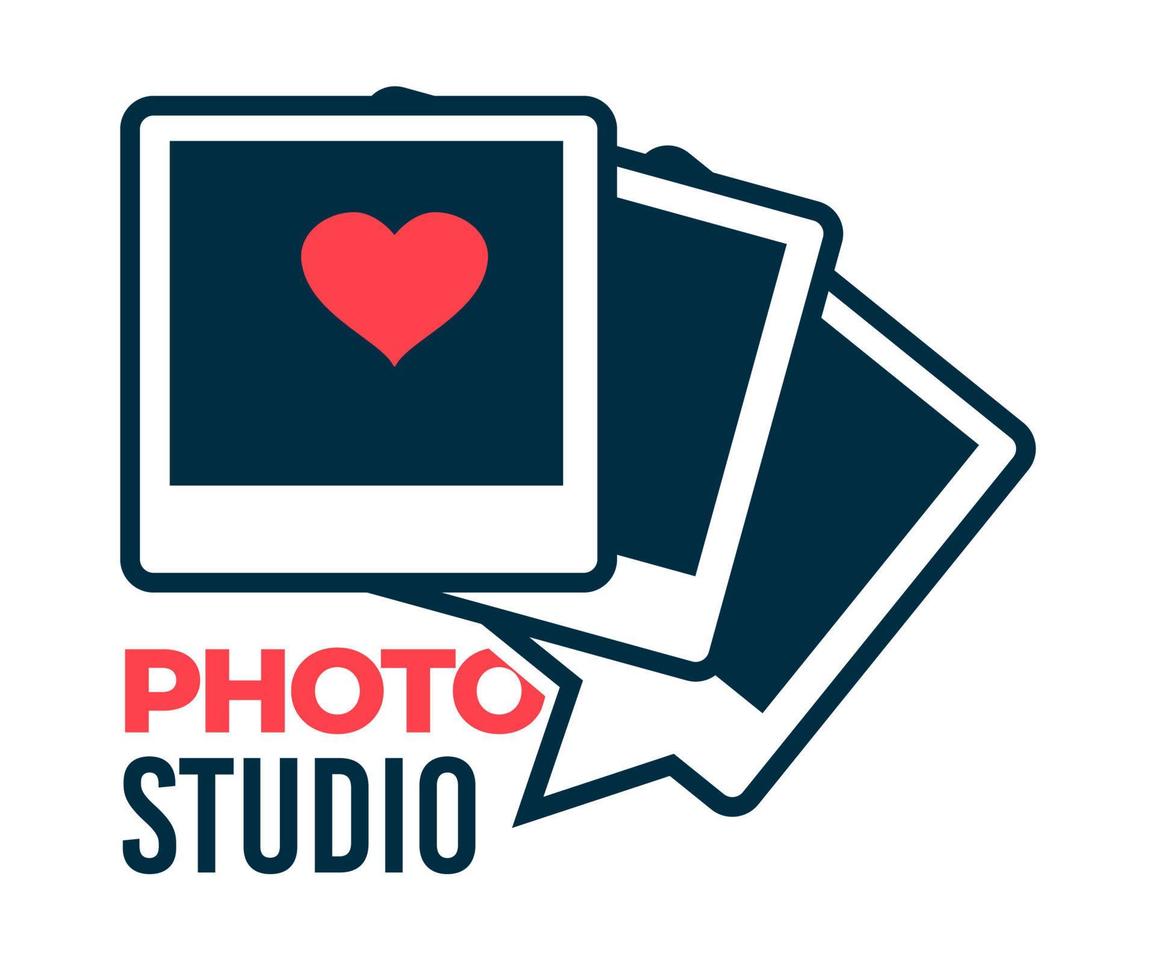 Photo studio photographer services logotype, isolated icon vector