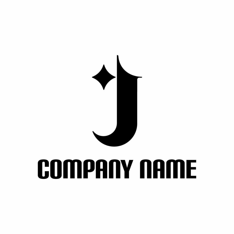 vector del logotipo de la letra j. apto para negocios en los campos del deporte y la moda.
