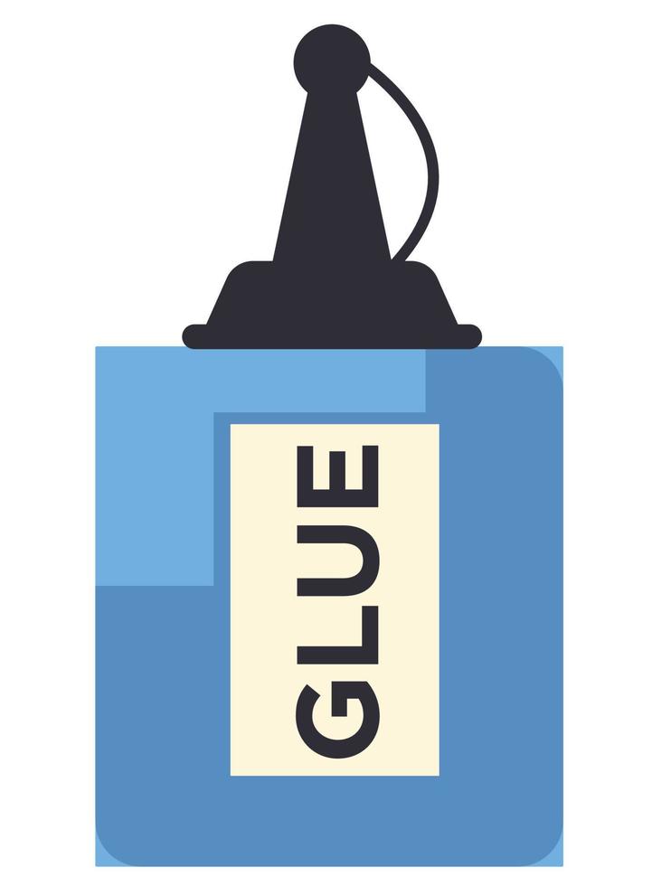 Glue bottle for handmade, school supplies for lessons vector