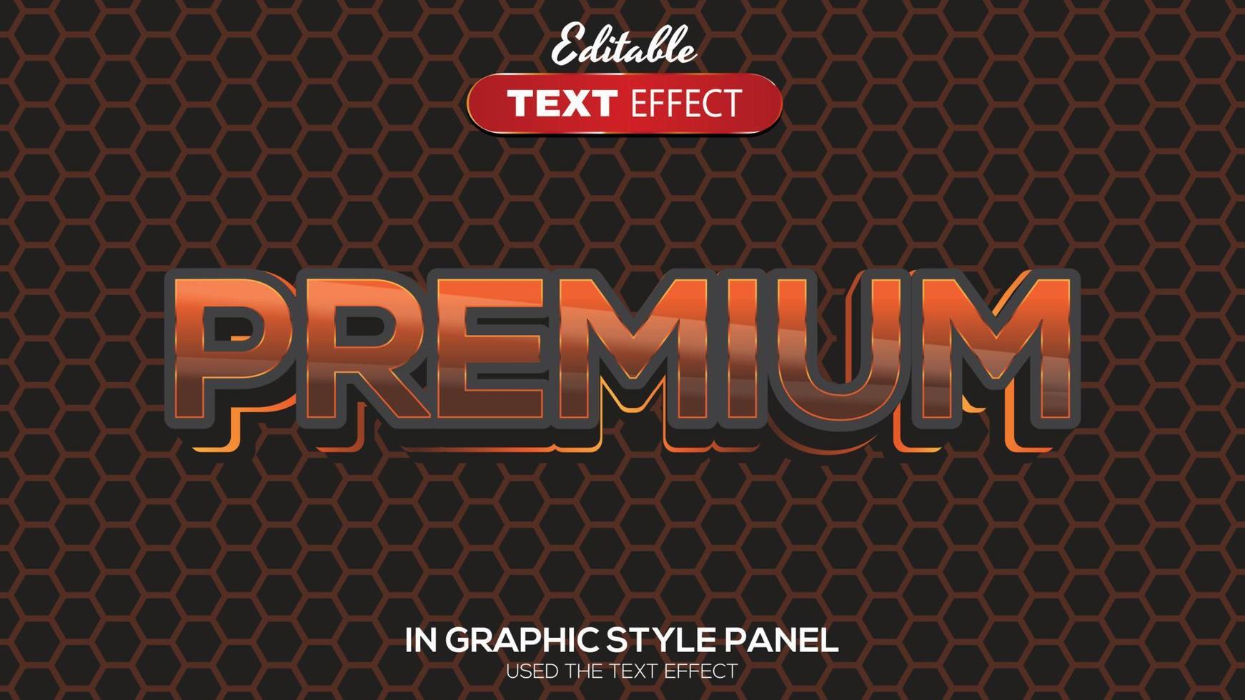 3D editable text effect premium theme vector