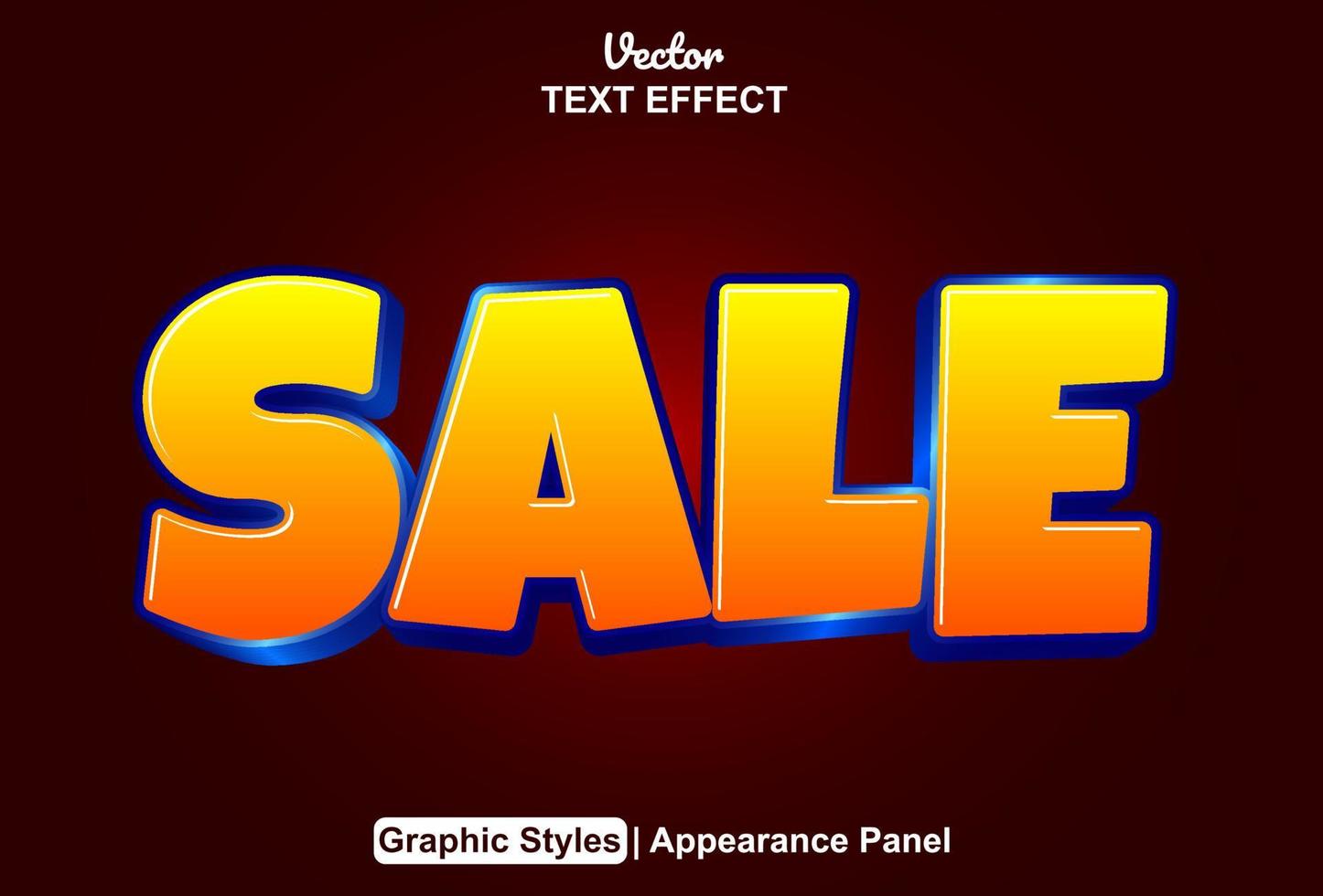 sale text effect with graphic style and editable. vector