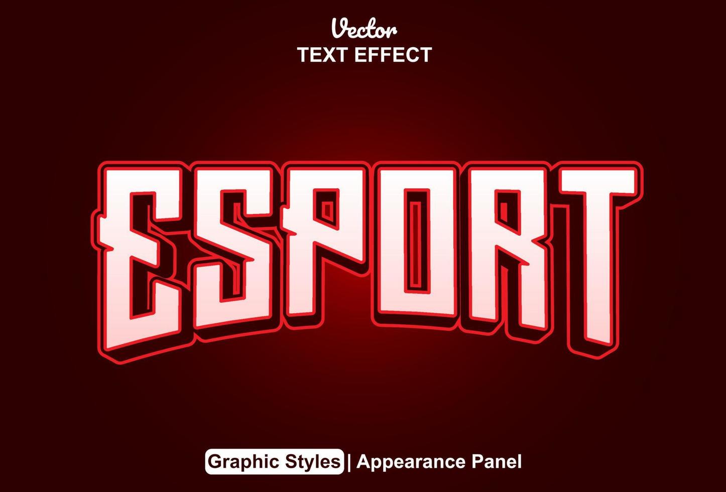 esport text effect with graphic style and editable. vector
