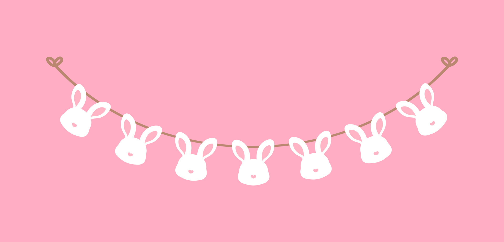 Cute Easter rabbit head bunting clipart 19501179 Vector Art at Vecteezy