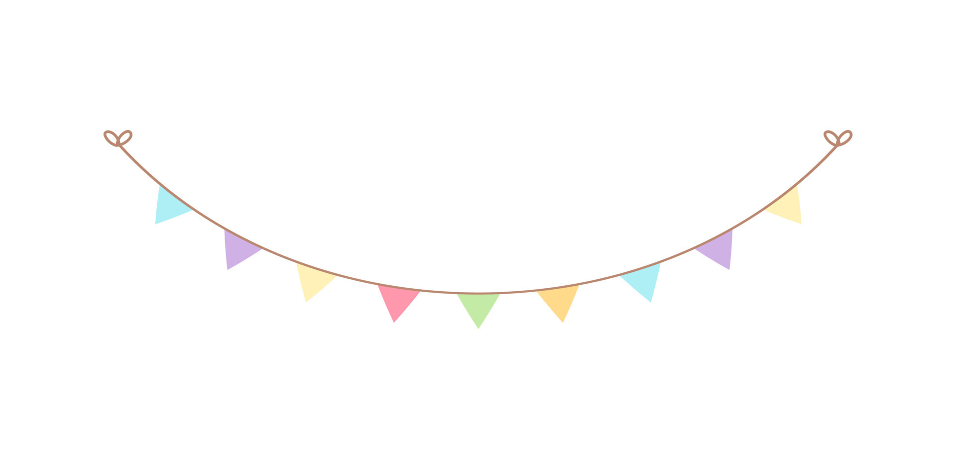 Pastel pennant flags bunting clipart 19501189 Vector Art at Vecteezy