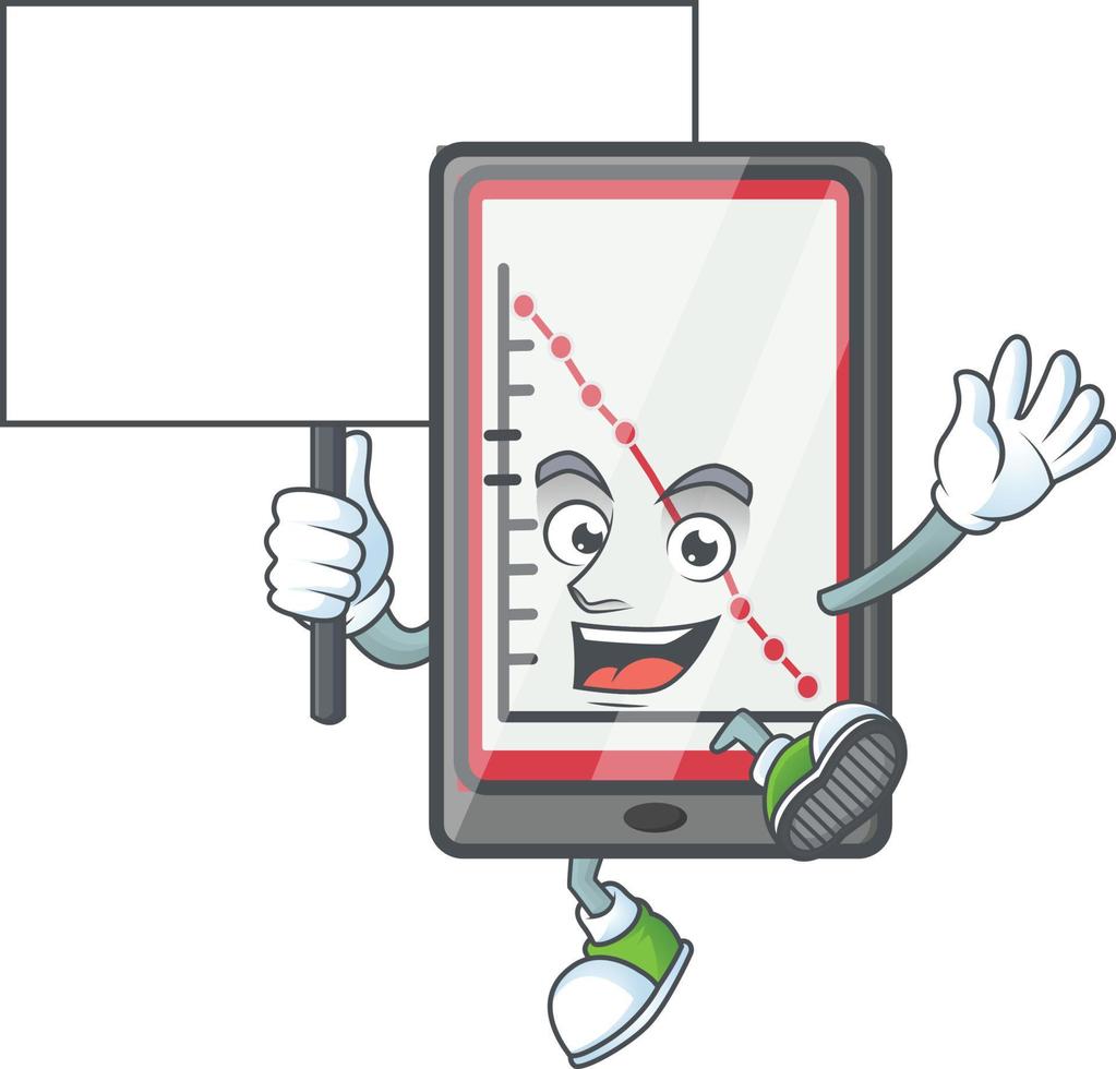 Down Chart Vertical Tablet Vector