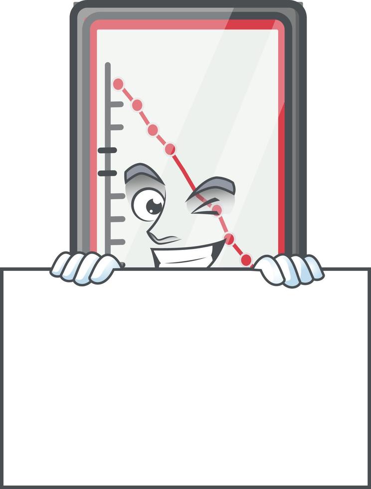 Down Chart Vertical Tablet Vector