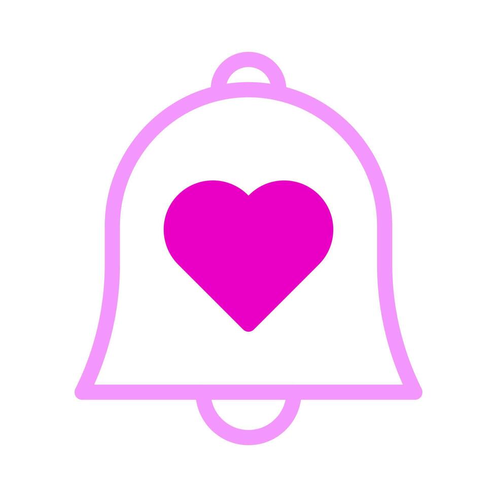 campana icono duotono rosa estilo san valentín ilustración vector elemento y símbolo perfecto.