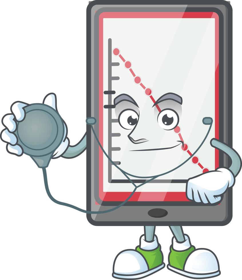 Down Chart Vertical Tablet Vector