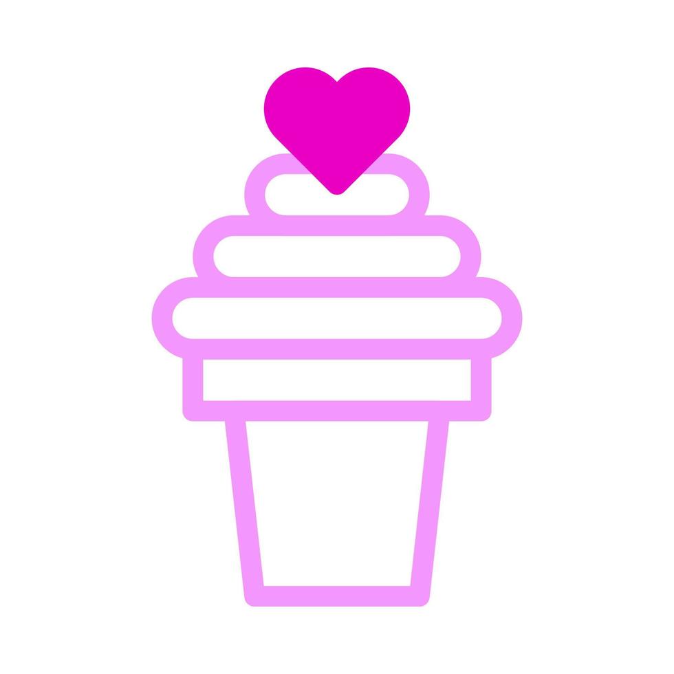 helado icono duotono rosa estilo san valentín ilustración vector elemento y símbolo perfecto.