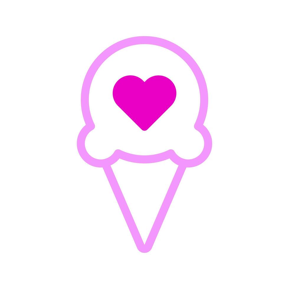 ice cream icon duotone pink style valentine illustration vector element and symbol perfect.