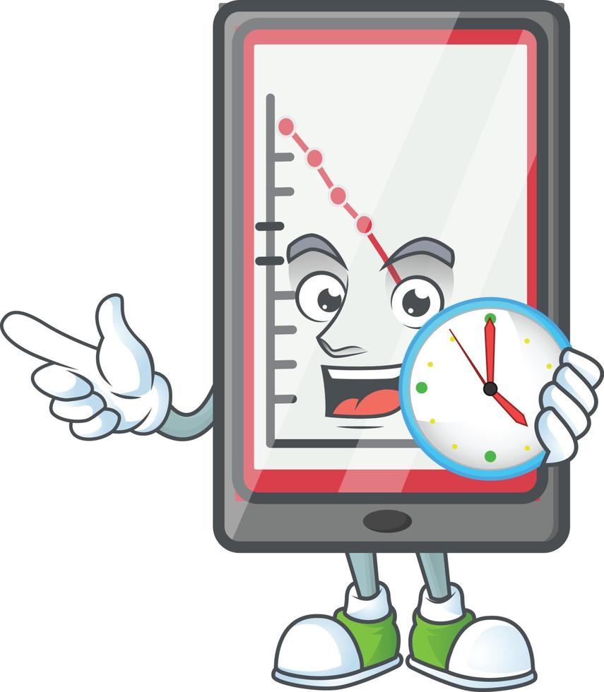 Down Chart Vertical Tablet Vector