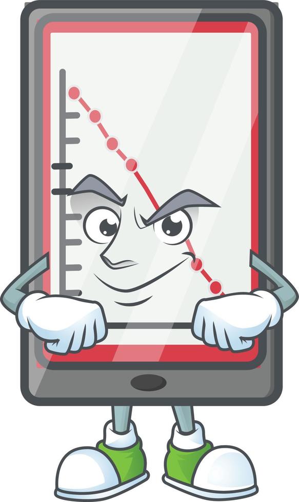 Down Chart Vertical Tablet Vector