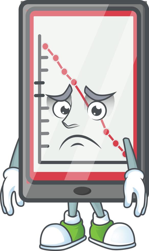 Down Chart Vertical Tablet Vector