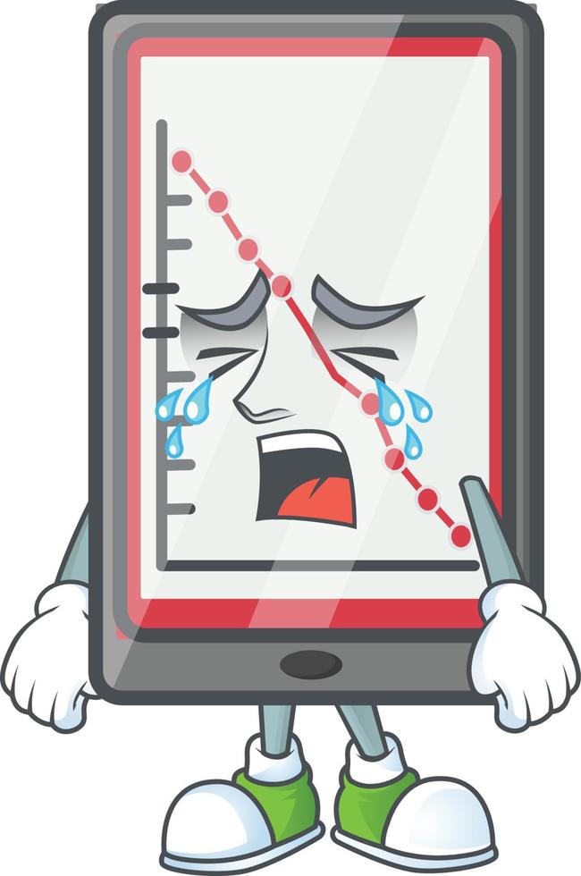 Down Chart Vertical Tablet Vector