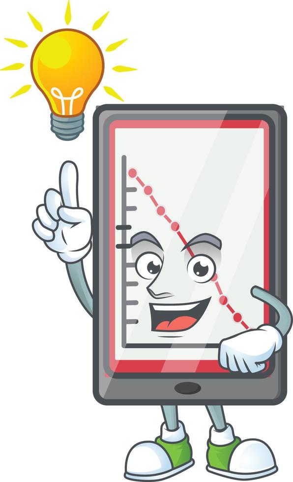 Down Chart Vertical Tablet Vector