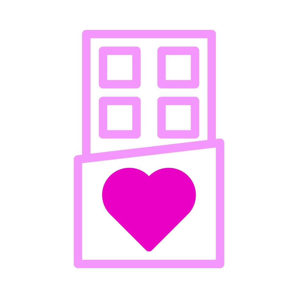 chocolate icon duotone pink style valentine illustration vector element and symbol perfect.