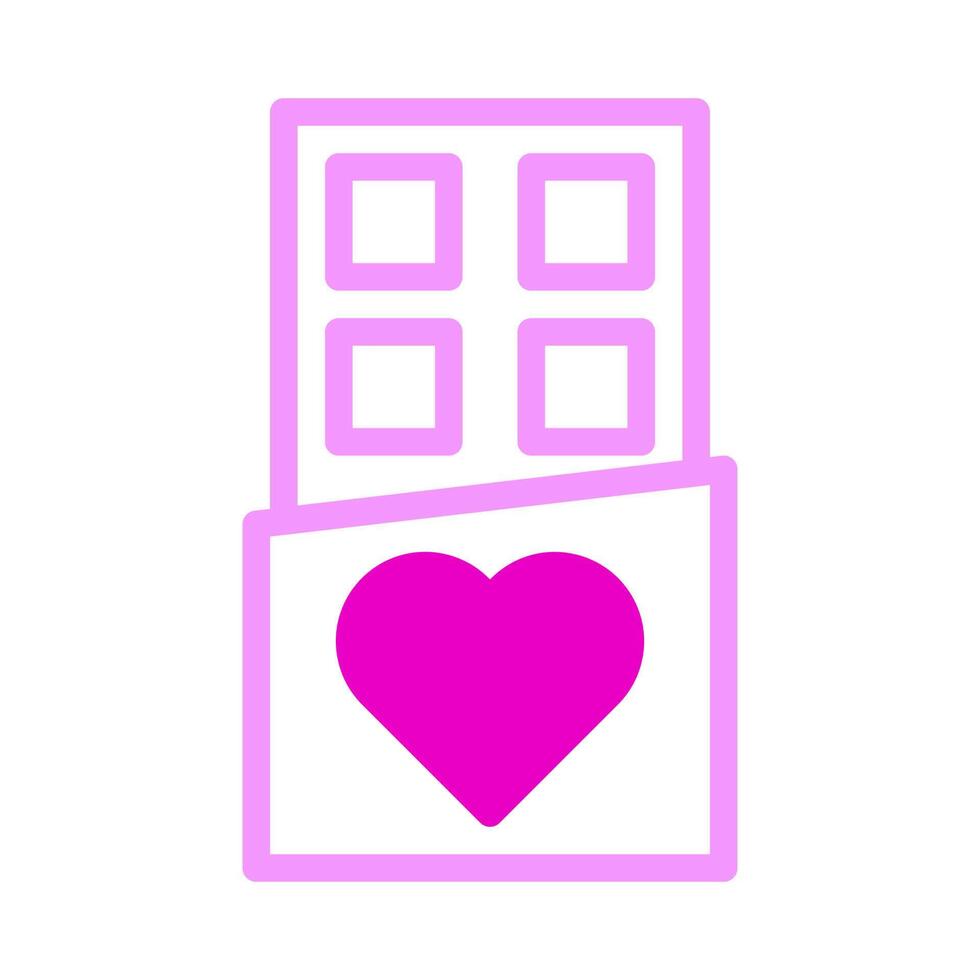 icono de chocolate duotono estilo rosa ilustración de san valentín elemento vectorial y símbolo perfecto. vector