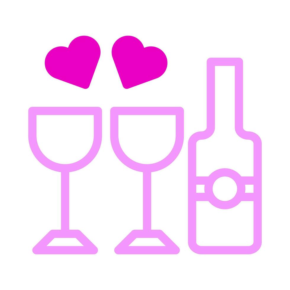 wine icon duotone pink style valentine illustration vector element and symbol perfect.