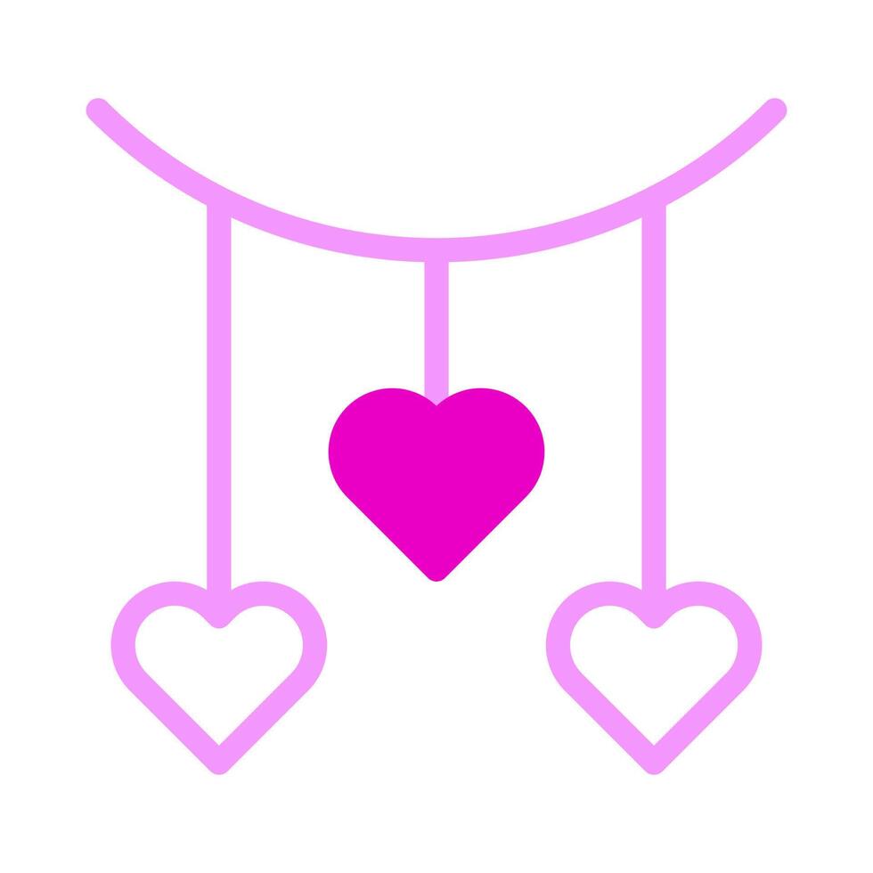 decoration icon duotone pink style valentine illustration vector element and symbol perfect.