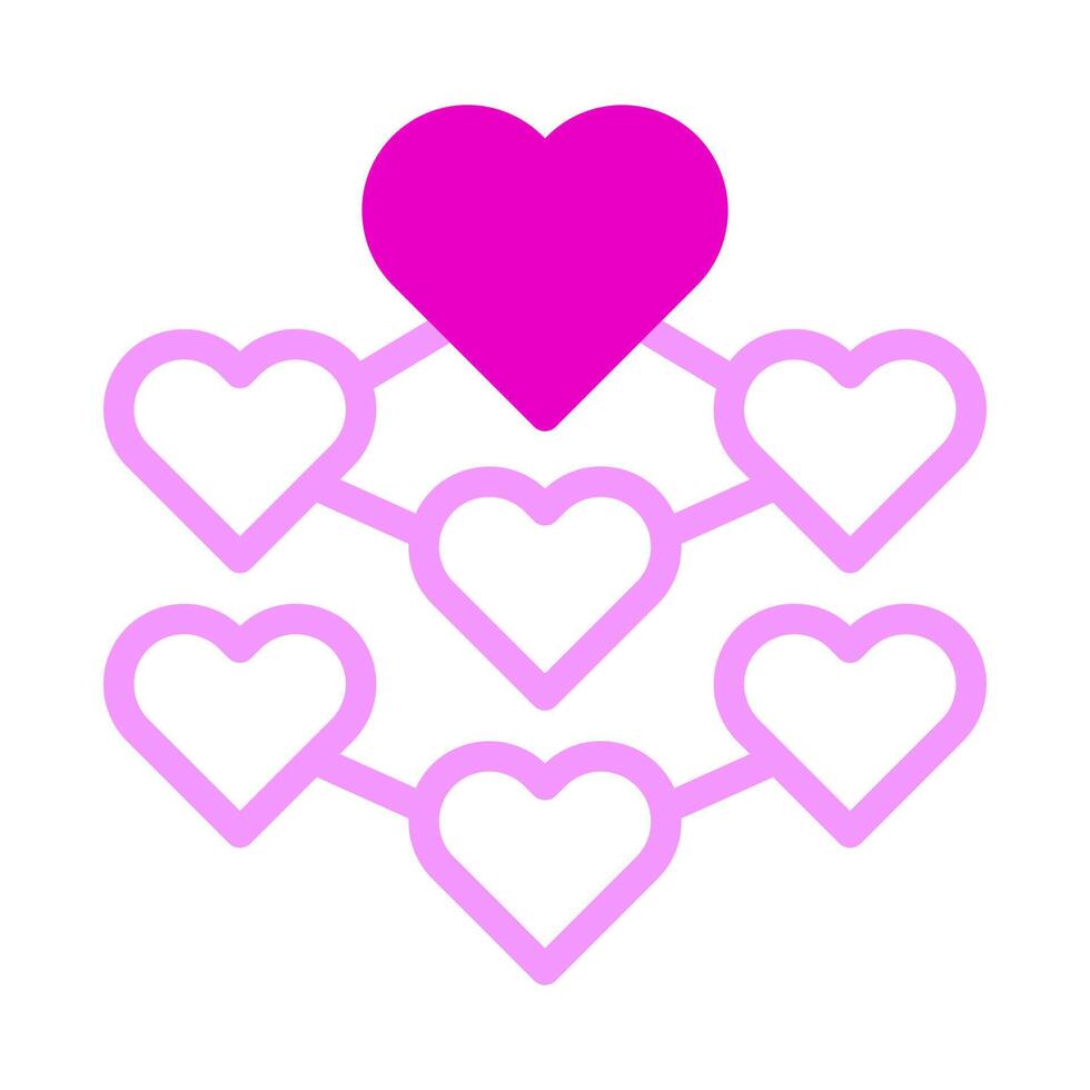 decoration icon duotone pink style valentine illustration vector element and symbol perfect.