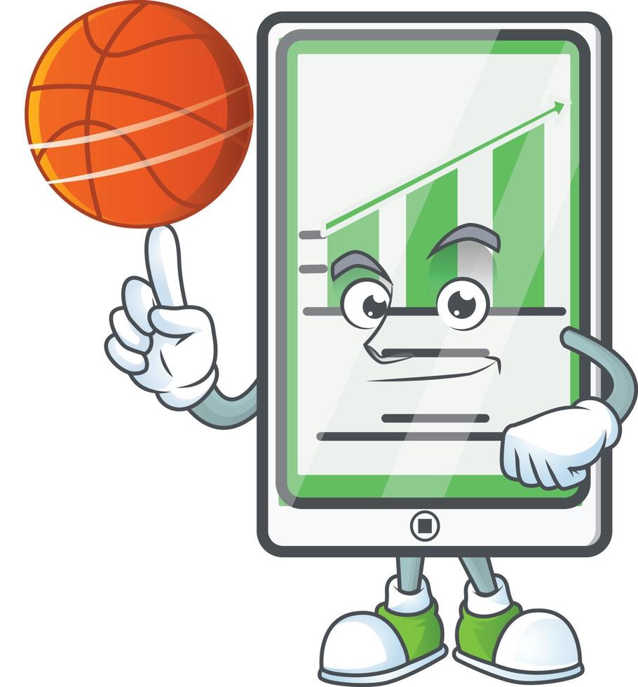 Up Chart Vertical Tablet Vector