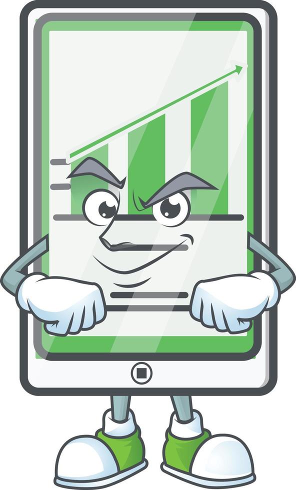 Up Chart Vertical Tablet Vector