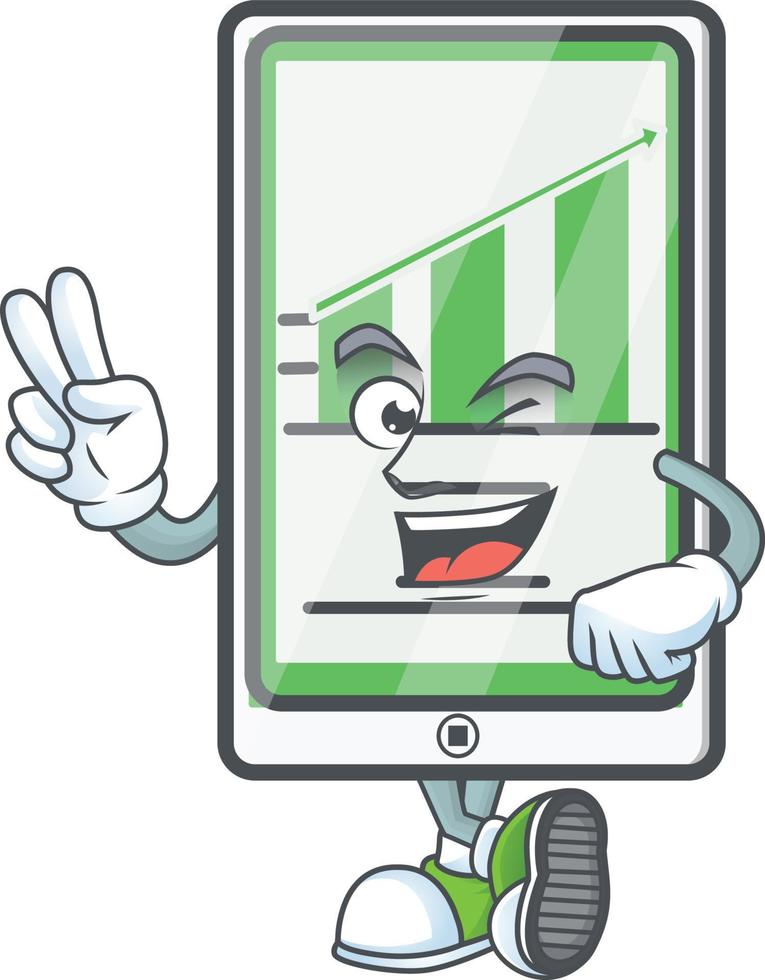 Up Chart Vertical Tablet Vector