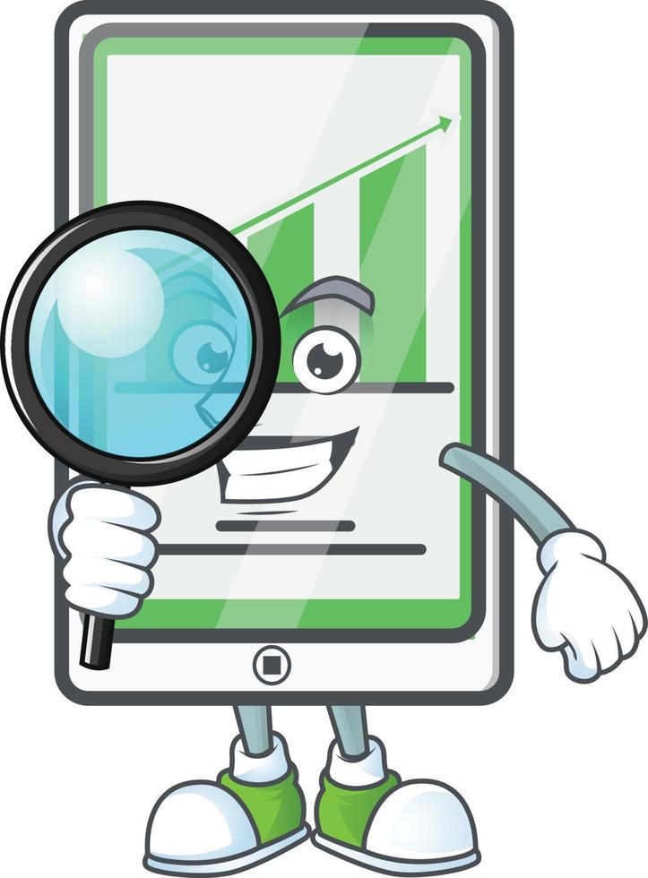 Up Chart Vertical Tablet Vector